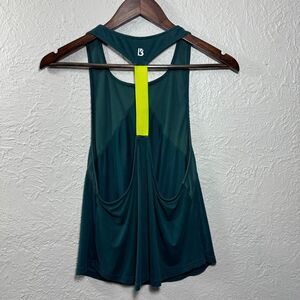 BuffBunny Collection‎ Racerback Tank Top XS Modal Neon T-Strap Ribbed Hunter Gym